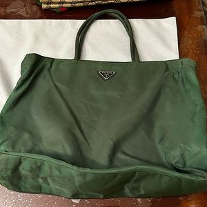 PRADA HANDBAG NYLON GREEN
